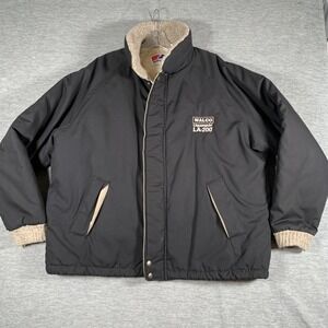 Vintage Swingster Jacket Mens Large Black Bomber Walco 80s